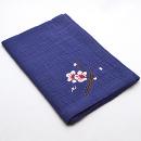 刺繍茶巾(紺)